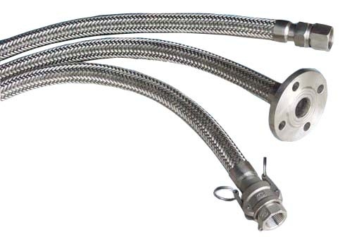 Selang Fleksibel Stainless Steel 10mm Dengan Lengan Perlindungan Kabel Threading