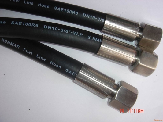 Selang Hidraulik Tekanan Tinggi Pemuat Excavator Selang Berliku Jalinan Diameter Besar