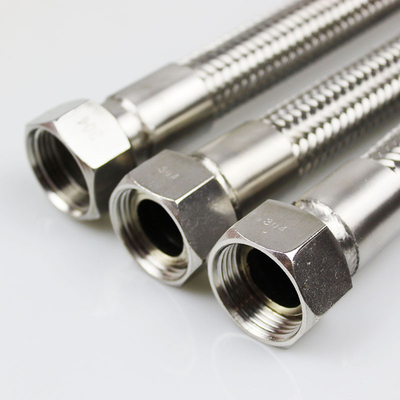 Konstruksi stainless steel single wire braided pipa bergelombang selang logam fleksibel dengan Fitting