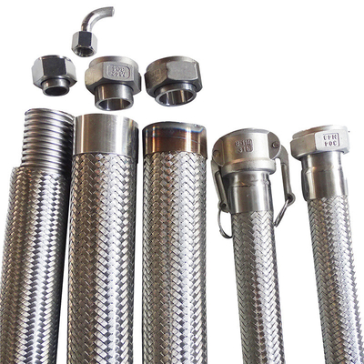 316 Stainless Steel Tabung Bergelombang Selang Disesuaikan Ketahanan Suhu Rendah