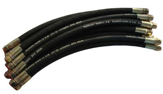 6-25mm Radius Lipat Minimal NBR Selang Hidraulik Tekanan Tinggi Dengan Fittings Crimp atau Berguna Kembali Dan Tutup NBR