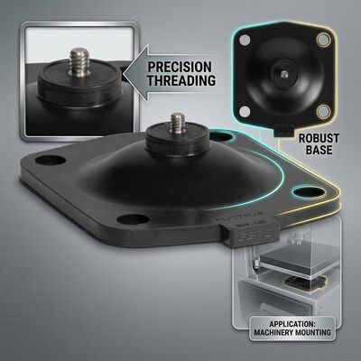 Typically Black Or Custom Colors Diaphragm Barrier Temperature According To The Material Sealing Element Suitable For Harsh Environments