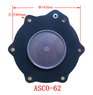 Kekerasan 60 - 90 Shore A Gummi Diaphragm Seal Performance Dijamin